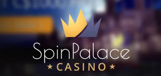 Spin Palace Casino crown logo over the palace lobby
