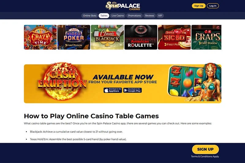 Join Spin Palace Casino Today